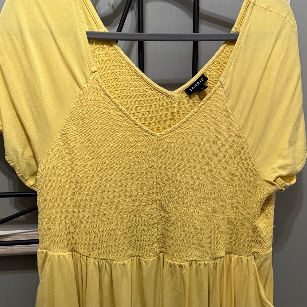 Torrid Sunny Yellow Short Sleeve Dress 3 - Picture 6 of 15